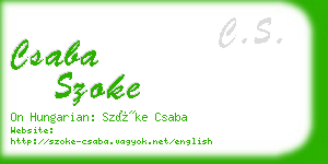 csaba szoke business card